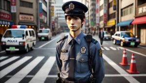 パトロールする高卒警察官