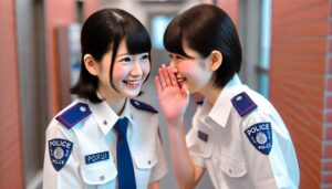 可愛らしい女性警察官