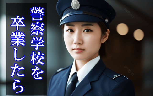警察学校を卒業した女性警察官